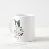 水彩画の黒白猫 コーヒーマグカップ (正面左)