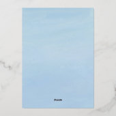 水彩画の3つの木のホリデーカード（箔仕上げ） 箔シーズンカード (裏面)