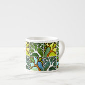 水彩画の4本の手によって切り分けられる木およびペン及びインク エスプレッソカップ (正面右)