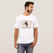 水彩画の(犬)ドーベルマン・ピンシェルのTシャツ Tシャツ (正面フル)