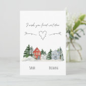 水彩画の「隣に住んでくれたらな」クリスマス記念品 シーズンカード (スタンド正面)