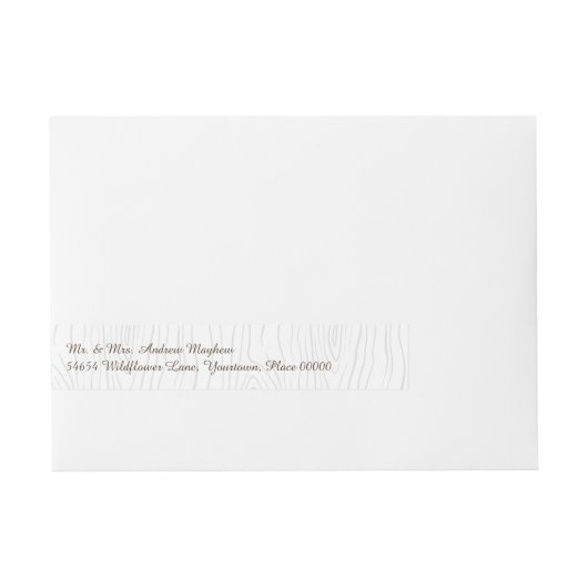 水彩画の(雄ジカの)枝角の野生の花のフェイクなBoisの住所 ラップアラウンド宛名ラベル (正面)