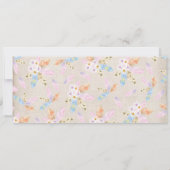 水彩画のBohoの種族の結婚式の素朴なテント小屋 招待状 (裏面)