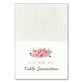 水彩画のBohoの種族の護衛カード テーブルナンバー