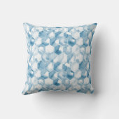 水彩画のCanotype柔らかく青いパターン クッション (裏面)