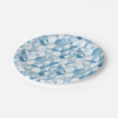 水彩画のCanotype柔らかく青いパターン ペーパープレート (アングル)
