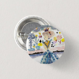 水彩画のCollection BroochかPIn女性 缶バッジ
