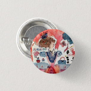 水彩画のCollection BroochかPIn女性 缶バッジ