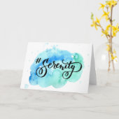 水彩画のhashtagの平静の挨拶状 カード (黄色い花)