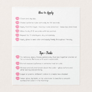 水彩画のLippiesの名刺は-先端適用し、 名刺