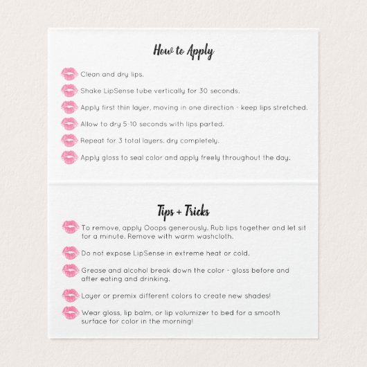 水彩画のLippiesの名刺は-先端適用し、 名刺 (内部フラット)