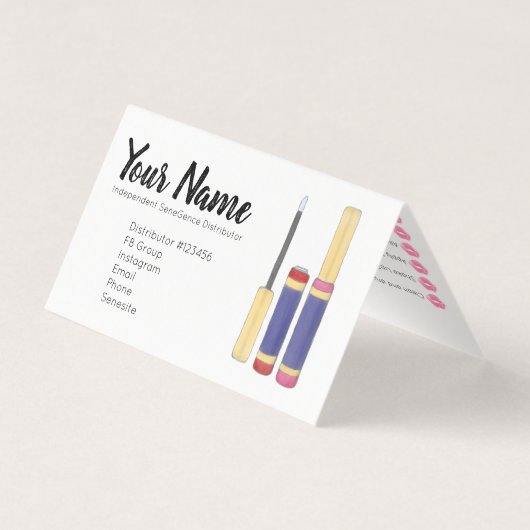 水彩画のLippiesの名刺は-先端適用し、 名刺 (裏面)