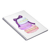 水彩画のMacaronの積み重ねのノート ノートブック (右側)