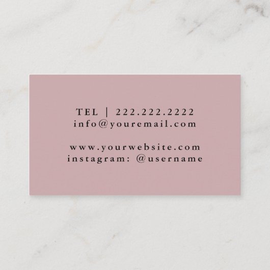 水彩画のrosegoldのグリッターの名刺 名刺 (裏面)
