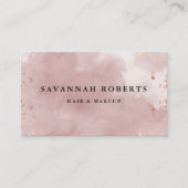 水彩画のrosegoldのグリッターの名刺 名刺 (正面)