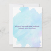 水彩画のSave The Date フラワー サマー インビテーション (裏面)