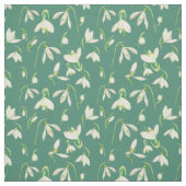 水彩画のSnowdropsパターン生地 ファブリック (見本)