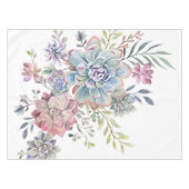 水彩画のsucculent テーブルクロス (正面(横))