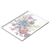 水彩画のsucculent ノートブック (左側)