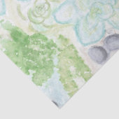 水彩画のSucculents 薄葉紙 (詳細)