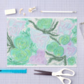 水彩画のSucculents 薄葉紙 (クラフト)