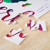 水彩画のWanderlustの世界地図 ジグソーパズル (側面)