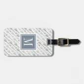 水彩画のWanderlustの矢パターン ラゲッジタグ (正面横)