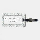 水彩画のWanderlustの矢パターン ラゲッジタグ (裏面横)