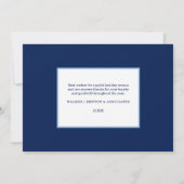 水彩画のwinter湖の休日の平らなカード 招待状 (裏面)