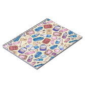 水彩画のWitchyパターン ノートブック (左側)