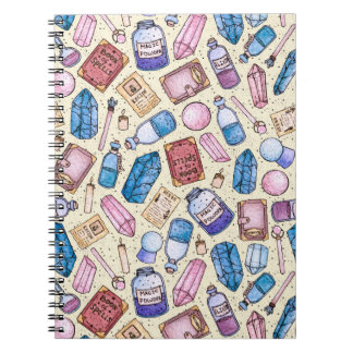 水彩画のWitchyパターン ノートブック