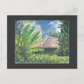 水彩画はがき 沖縄 フクギ ポストカード (正面)