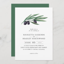 水彩画はオリーブ色果樹園の結婚式を去ります