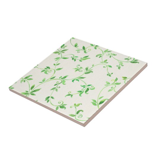 水彩画はパターンを去ります タイル (側面)