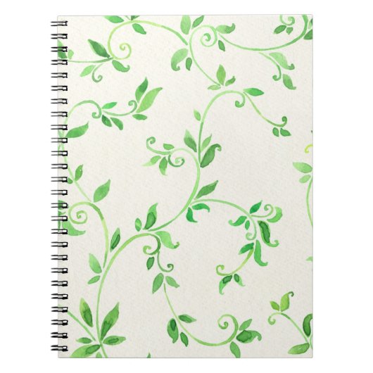 水彩画はパターンを去ります ノートブック (正面)