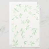 水彩画はパターンを去ります 便箋 (正面/裏面)