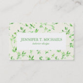 水彩画はパターンを去ります 名刺 (正面)