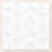 水彩画はパターンを振りましたり及び出荷します ガラスコースター (裏面)