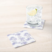 水彩画はパターンを振りましたり及び出荷します スクエアペーパーコースター (インサイチュ)