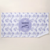 水彩画はパターンを振りましたり及び出荷します ビーチタオル (正面)