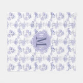 水彩画はパターンを振りましたり及び出荷します フリースブランケット (正面(横))