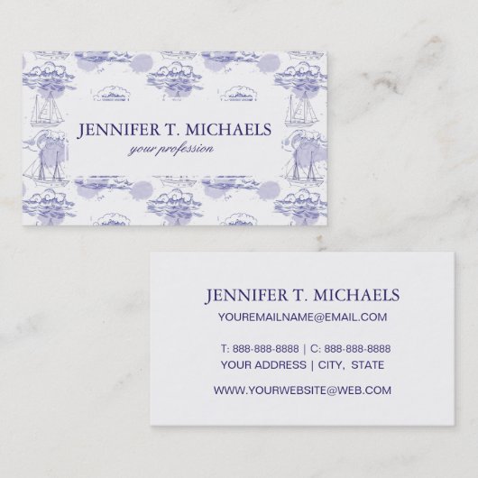 水彩画はパターンを振りましたり及び出荷します 名刺 (正面/裏面)