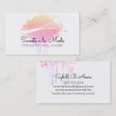 水彩画はパン屋のシェフの名刺を払います 名刺 (正面/裏面)