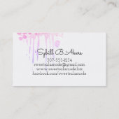 水彩画はパン屋のシェフの名刺を払います 名刺 (裏面)