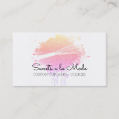 水彩画はパン屋のシェフの名刺を払います 名刺 (正面)