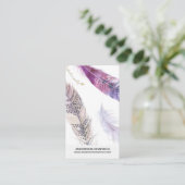 水彩画は名刺に羽をつけます 名刺 (スタンド正面)