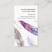 水彩画は名刺に羽をつけます 名刺 (裏面)