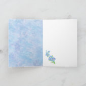 水彩画は忘れ私ない花感謝していしています サンキューカード (内部)