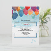 水彩画は招待状を風船のようにふくらませます 招待状 (スタンド正面)