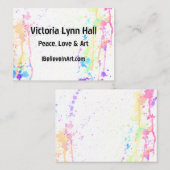 水彩画は芸術的走ります 名刺 (正面/裏面)